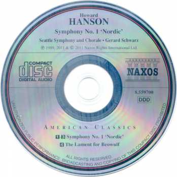 CD Howard Hanson: Symphony No. 1 'Nordic' / The Lament For Beowulf 318748