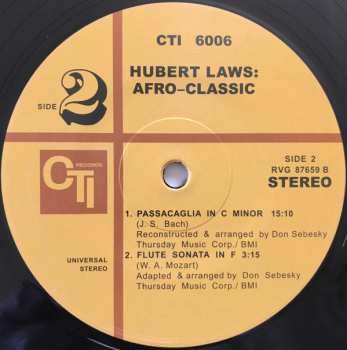 LP Hubert Laws: Afro-Classic 454992