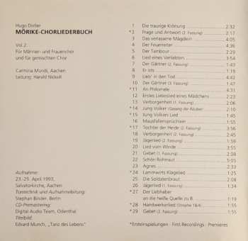 CD Hugo Distler: Mörike - Chorliederbuch Vol. 2 Für Gemischten Chor 190178