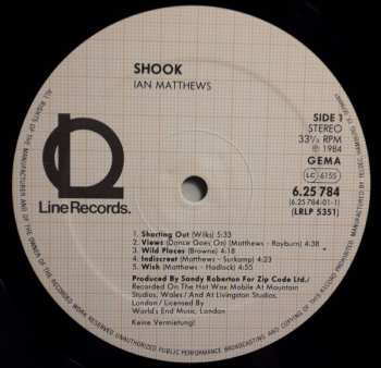 LP Iain Matthews: Shook 317481