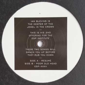 Album Ian Blevins: Resumé / Poor Old Head 