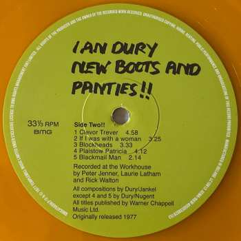 LP Ian Dury: New Boots And Panties!! CLR 400566