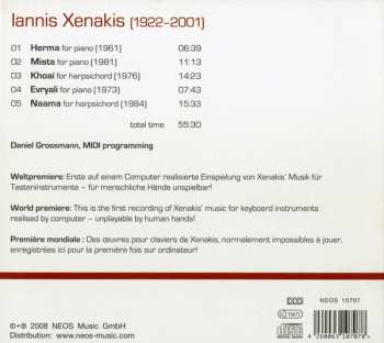 CD Iannis Xenakis: Music For Keyboard Instruments - Realised By Computer
