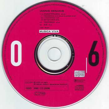 CD Iannis Xenakis: Musica Viva 06 : Anastenaria / Troorkh / Aïs 294525