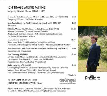 CD Peter Gijsbertsen: Ich Trage Meine Minne: Songs By Richard Strauss 276975