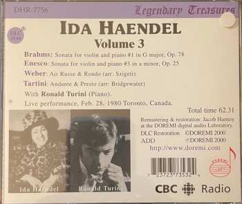 CD Johannes Brahms: Vol.3 . 1980 Recital