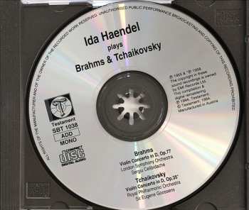 CD Ida Haendel: Brahms/Tchaikovsky - Violin Concertos 328809