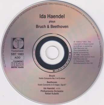 CD Ida Haendel: Ida Haendel Plays Bruch & Beethoven 330315