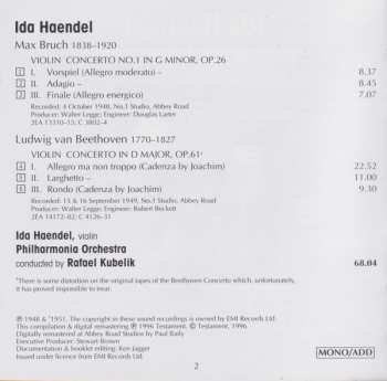 CD Ida Haendel: Ida Haendel Plays Bruch & Beethoven 330315