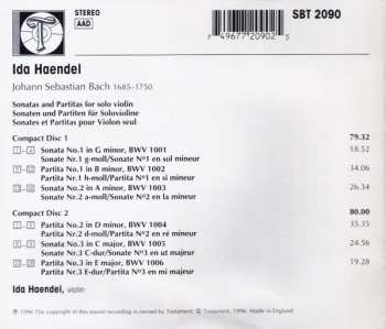 2CD Ida Haendel: Sonatas & Partitas For Solo Violin 310602