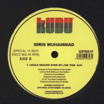 LP Idris Muhammad: Could Heaven Ever Be Like This 191176