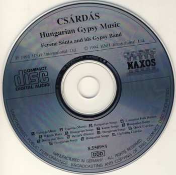 CD Ifj. Sánta Ferenc És Cigányzenekara: Csárdás (Hungarian Gypsy Music) 527855