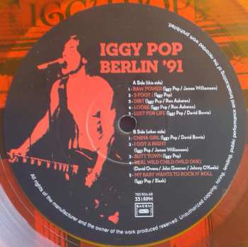 2LP Iggy Pop: Berlin 91 DLX | LTD | CLR 406122
