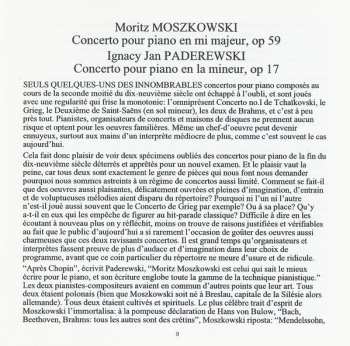 CD Ignacy Jan Paderewski: Piano Concerto In A Minor Op 17 / Piano Concerto In E Major Op 59 122093
