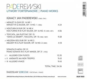 CD Ignacy Jan Paderewski: Piano Works 331434