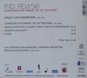 CD Ignacy Jan Paderewski: Symphony In B Minor, Op. 24 "Polonia" 314236