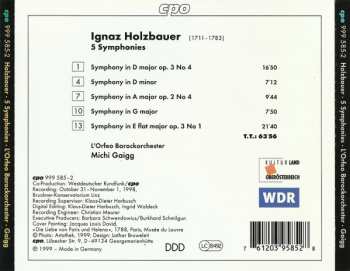 CD Ignaz Jakob Holzbauer: Five Symphonies 111123