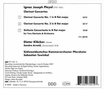 CD Ignaz Pleyel: Clarinet Concertos 1 & 2 • Sinfonia Concertante 283486