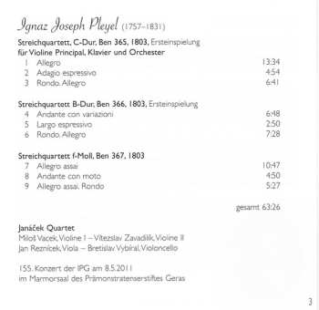 CD Ignaz Pleyel: Pariser Quartette 1 456313