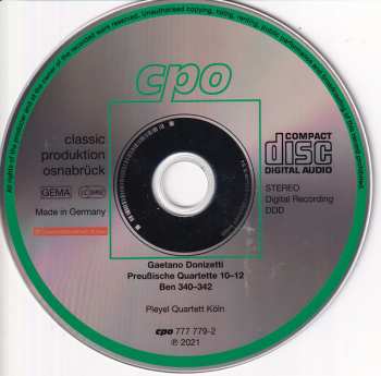 CD Ignaz Pleyel: Preußische Quartette 10-12 112206