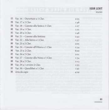 CD Igor Levit: Goldberg Variations 230162