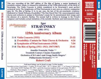 CD Igor Stravinsky: 125th Anniversary Album - The Rite Of Spring / Violin Concerto / Symphonies Of Wind Instruments / Zvezdolikiy 319899