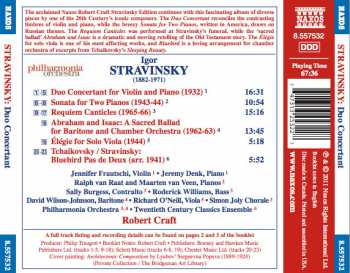 CD Igor Stravinsky: Duo Concertant / Sonata For Two Pianos / Requiem Canticles / Abraham And Isaac / Élégie / Bluebird 334132