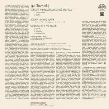 LP Igor Stravinsky: Koncert Pro Klavír A Dechové Nástroje / Sonata In C Pro Klavír / Serenada In A Pro Klavír 140524