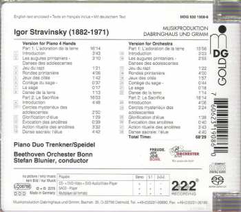 SACD Igor Stravinsky: Le Sacre Du Printemps - Version For Piano 4 Hands And For Orchestra  283038