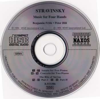 CD Igor Stravinsky: Music For Four Hands (The Rite Of Spring • Sonata • Concerto) 253210