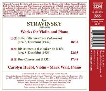 CD Igor Stravinsky: Stravinsky: Works for Violin and Piano 332588
