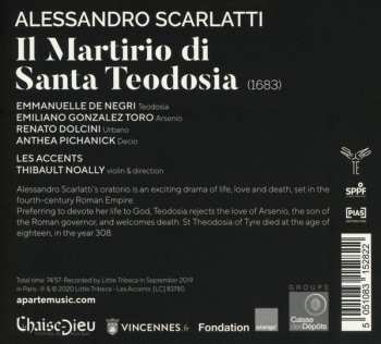 CD Alessandro Scarlatti: Il Martirio Di Santa Teodosia  17328