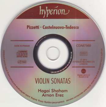 CD Ildebrando Pizzetti: Violin Sonatas 309202