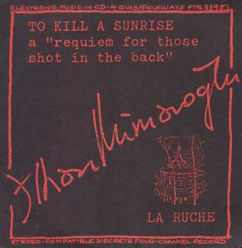 CD Ilhan Mimaroglu: To Kill A Sunrise And La Ruche
