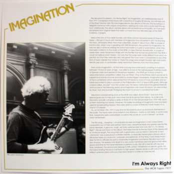 LP Imagination: I'm Always Right - The WDR Tapes 1977 466444