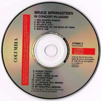 CD Bruce Springsteen: In Concert / MTV Unplugged 24280
