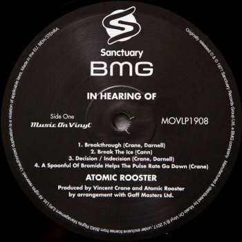 LP Atomic Rooster: In Hearing Of 17585