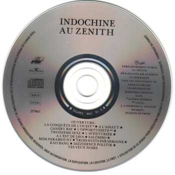 CD Indochine: Au Zenith 536054