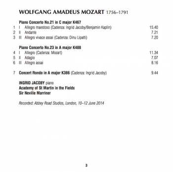 CD Ingrid Jacoby: Piano Concertos 21 K467, 23 K488, Rondo K386 328787