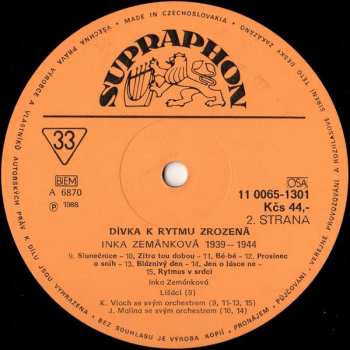 LP Inka Zemánková: Dívka K Rytmu Zrozená (1939▪1944) 42931