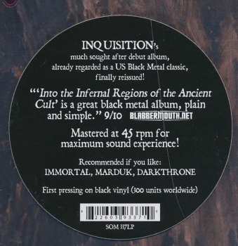 2LP Inquisition: Into The Infernal Regions Of The Ancient Cult  LTD 18158