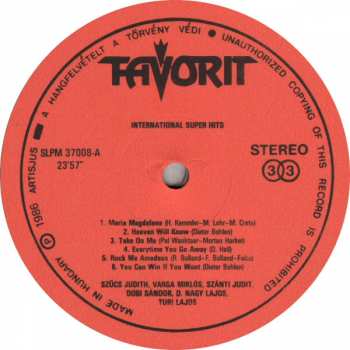 LP Various: International Super Hits
