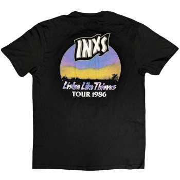Merch INXS: Inxs Unisex T-shirt: Listen Like Thieves Tour (back Print) (medium) M