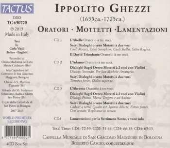 4CD/Box Set Ippolito Ghezzi: Oratori, Mottetti, Lamentazioni 534516