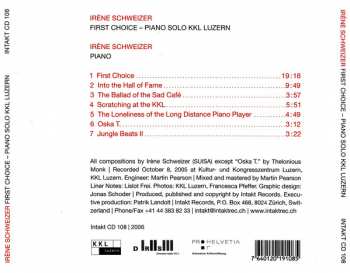 CD Irene Schweizer: First Choice – Piano Solo KKL Luzern 98663