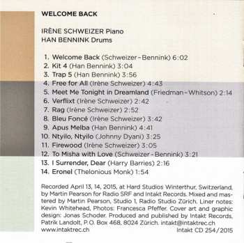 CD Irene Schweizer: Welcome Back 278861