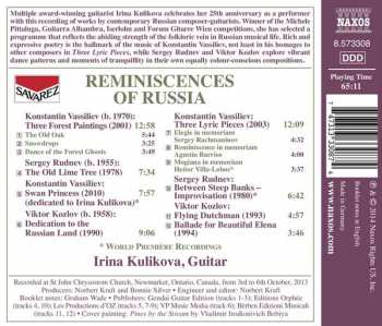 CD Irina Kulikova: Reminiscences Of Russia: Guitar Music By Russian Composers 348476