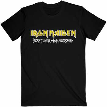 Merch Iron Maiden: Iron Maiden Unisex T-shirt: Beast Over Hammersmith Eddie & Devil (back Print) (medium) M