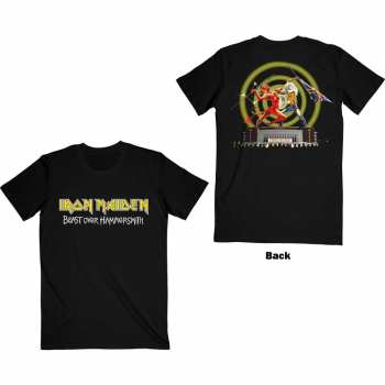 Merch Iron Maiden: Iron Maiden Unisex T-shirt: Beast Over Hammersmith Eddie & Devil (back Print) (small) S