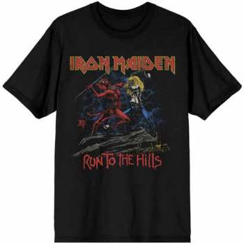 Merch Iron Maiden: Tričko Number Of The Beast Run To The Hills Distress 